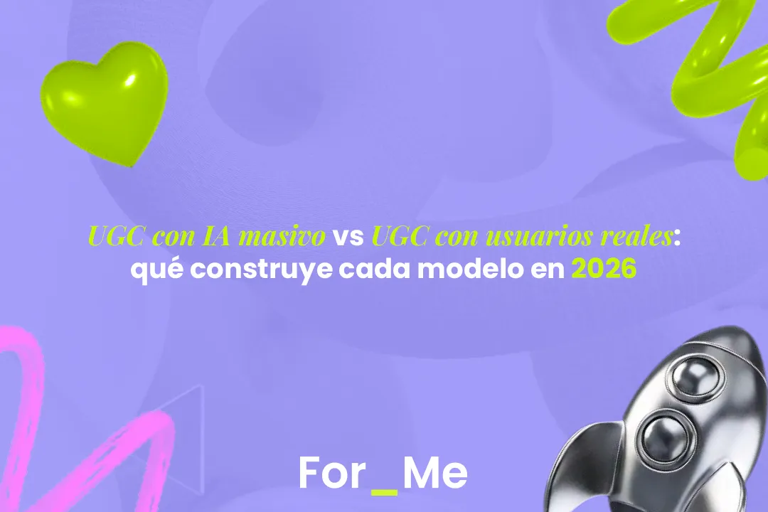 UGC con IA masivo vs UGC con usuarios reales: qué construye cada modelo en 2026