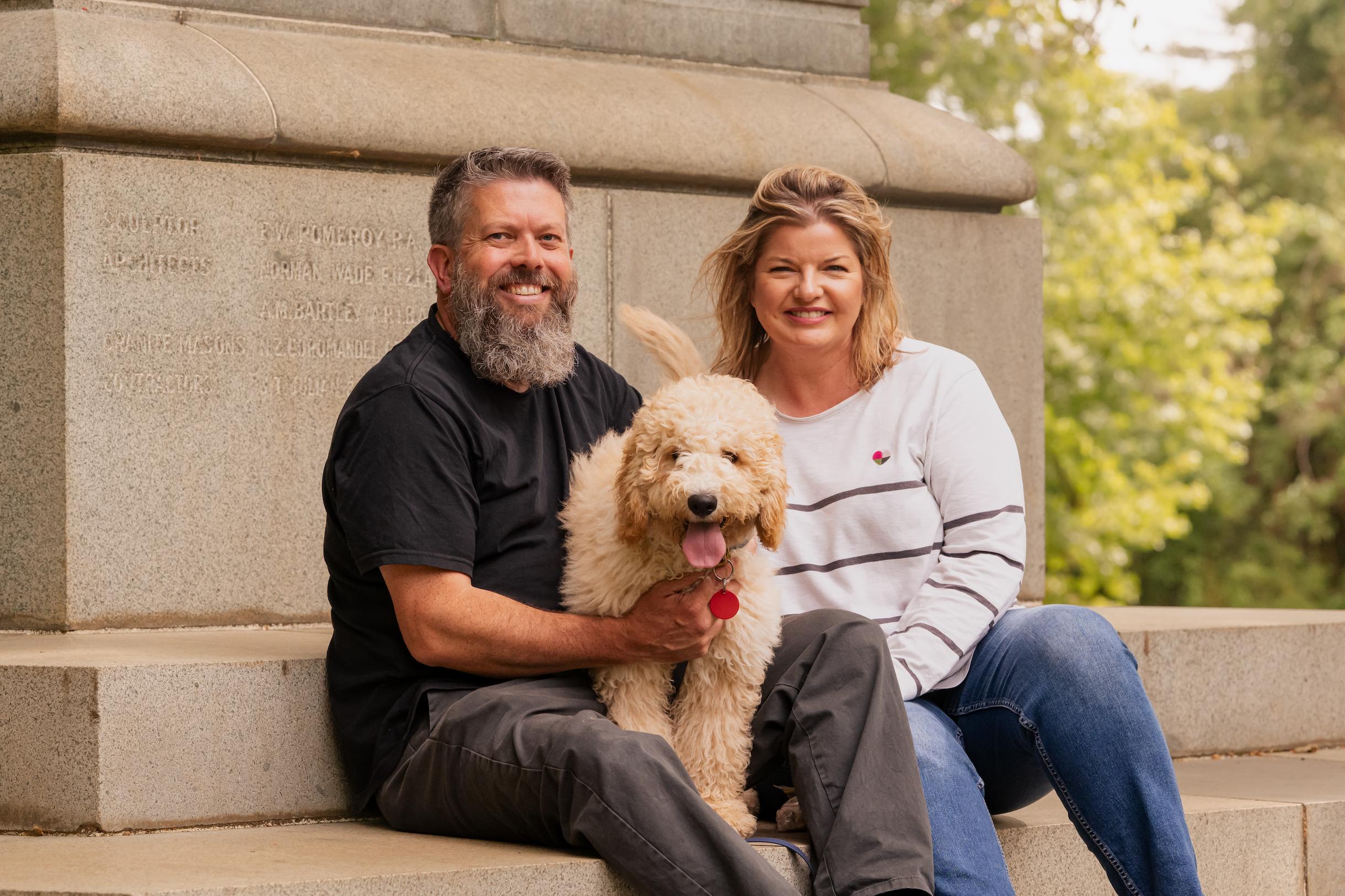 Leanne and Dan Edwards, Keith, and the story behind PawsFourThought