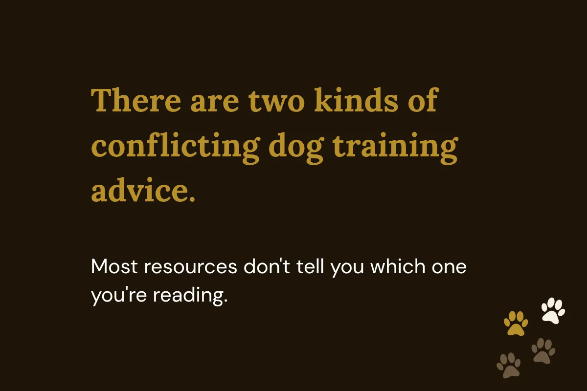 Not all dog training disagreements are equal...
