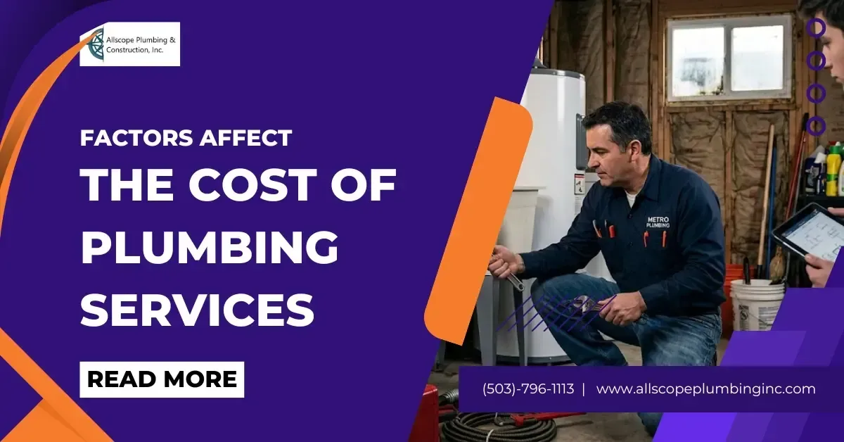 Cost Factors opf Plumbing Services