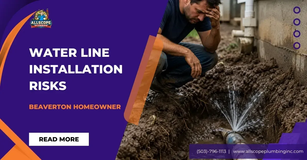 Water line installation risks
