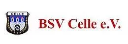 Logo BSV Celle e. V.: Vereinswappen neben rotem Schriftzug.