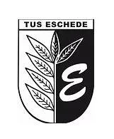 Logo TuS Eschede: schwarz-weißes Wappen mit Blattmotiv und großem Buchstaben E.