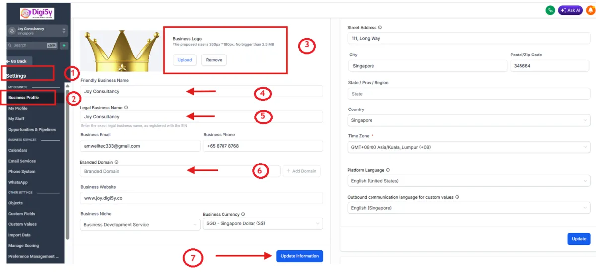 Digi5y Setup guide
