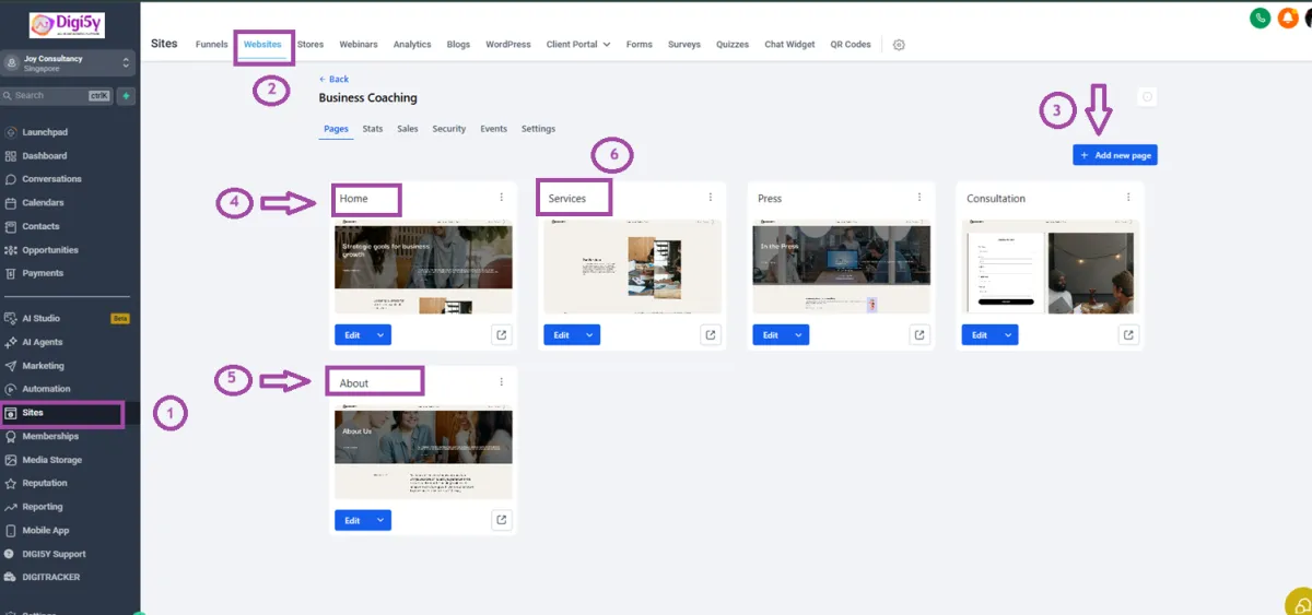 Digi5y Email setup