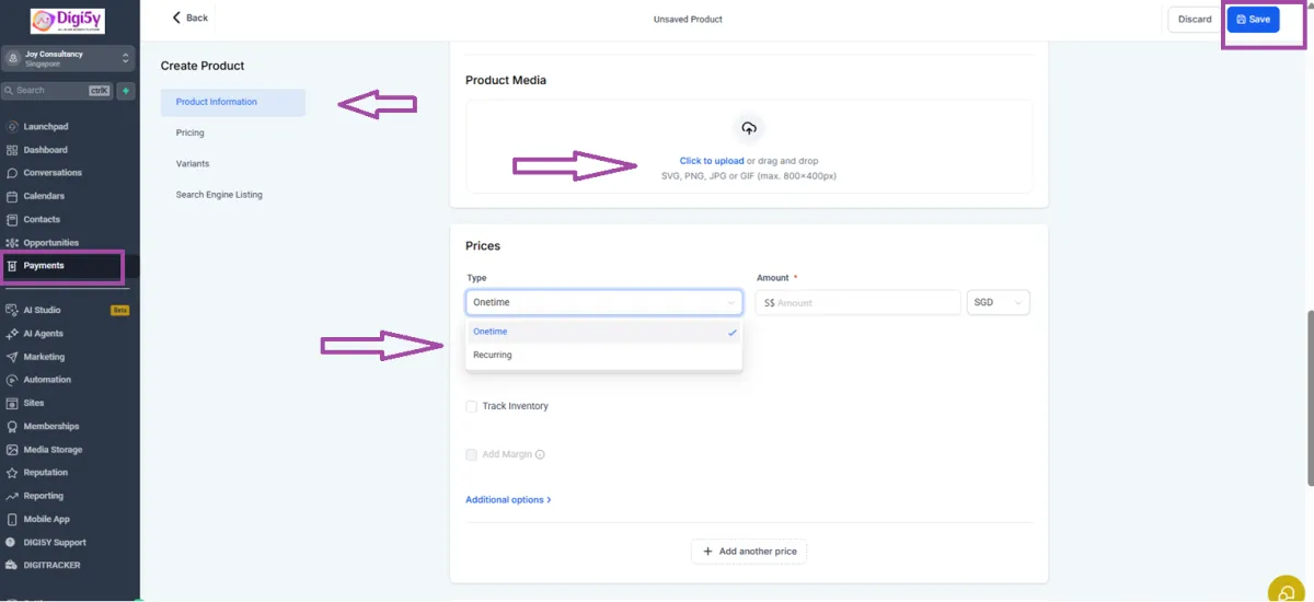 Digi5y Email setup