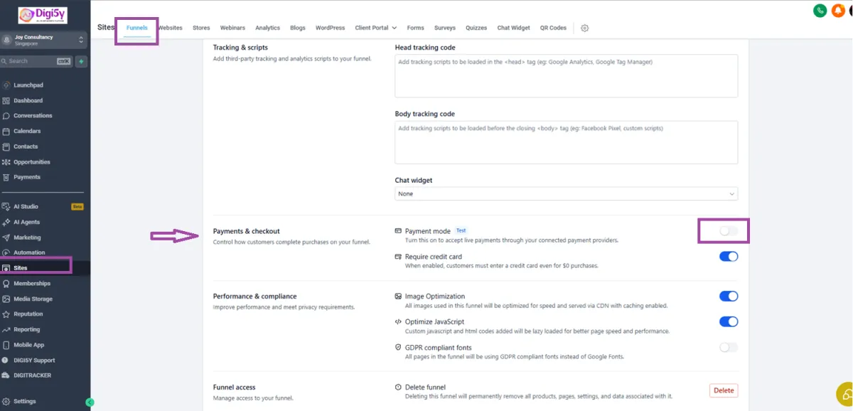 Digi5y Email setup
