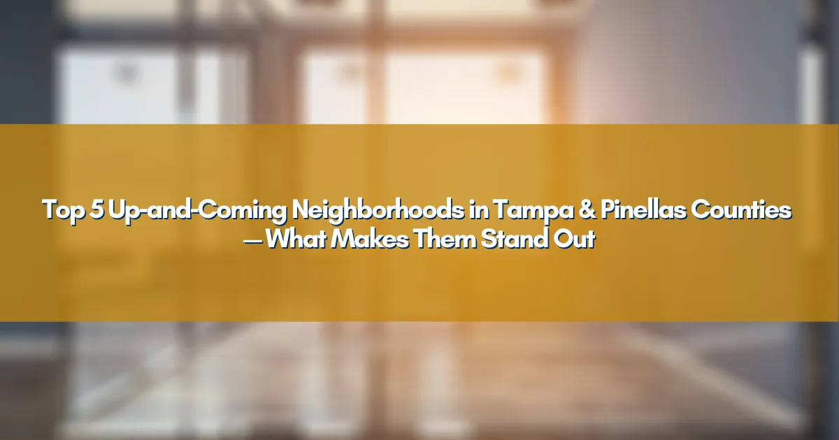 Scenic view of Tampa and Pinellas County neighborhoods with homes and parks