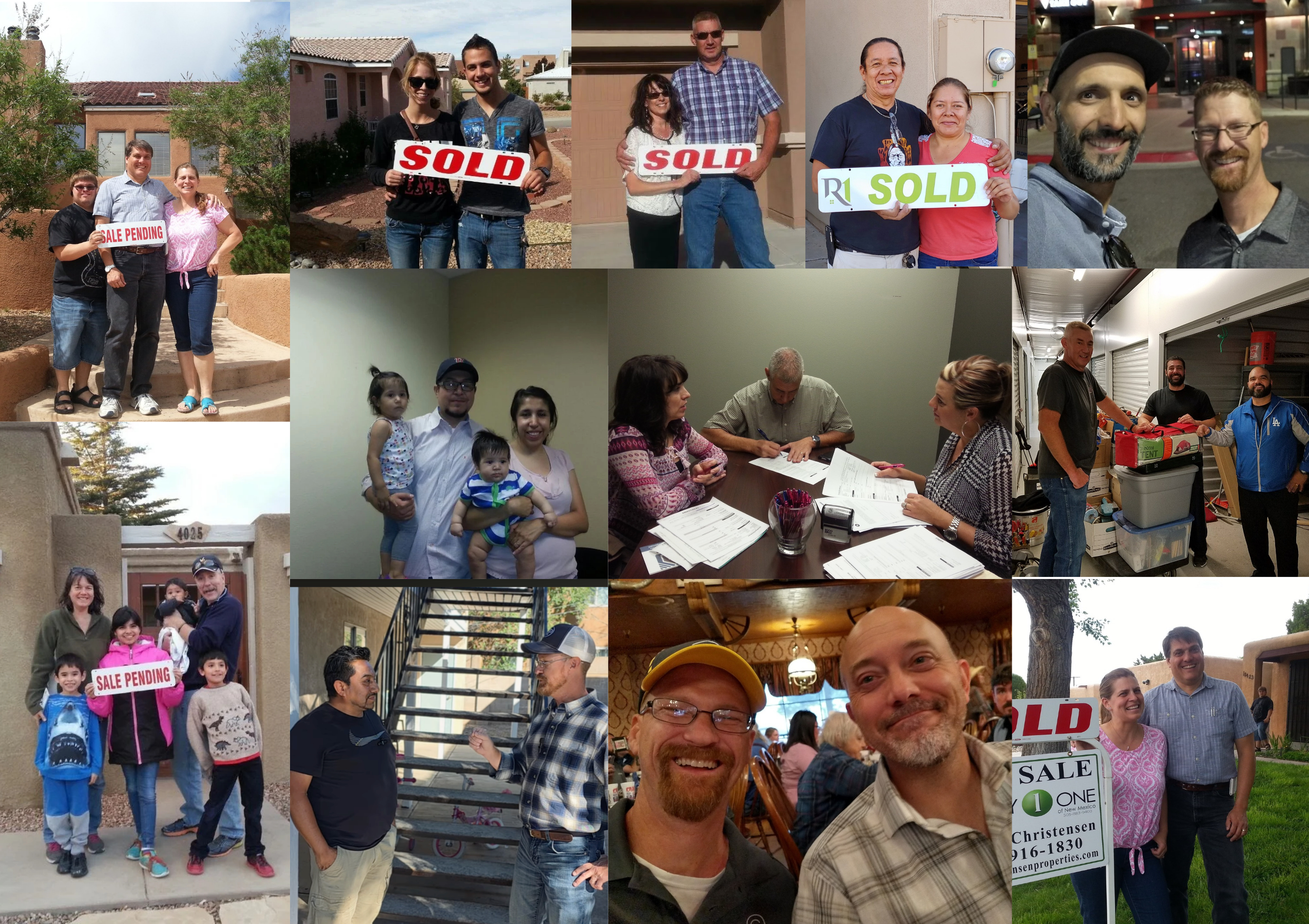 Albuquerque home sellers and Christensen Properties clients celebrating successful real estate sales