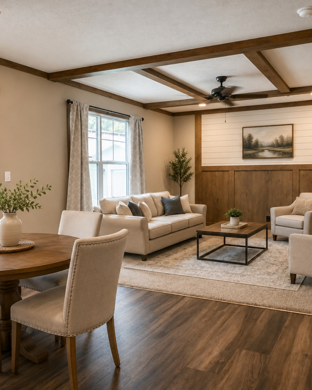Open living and kitchen area at 5220 Cerritos Ave SW near Los Lunas, New Mexico