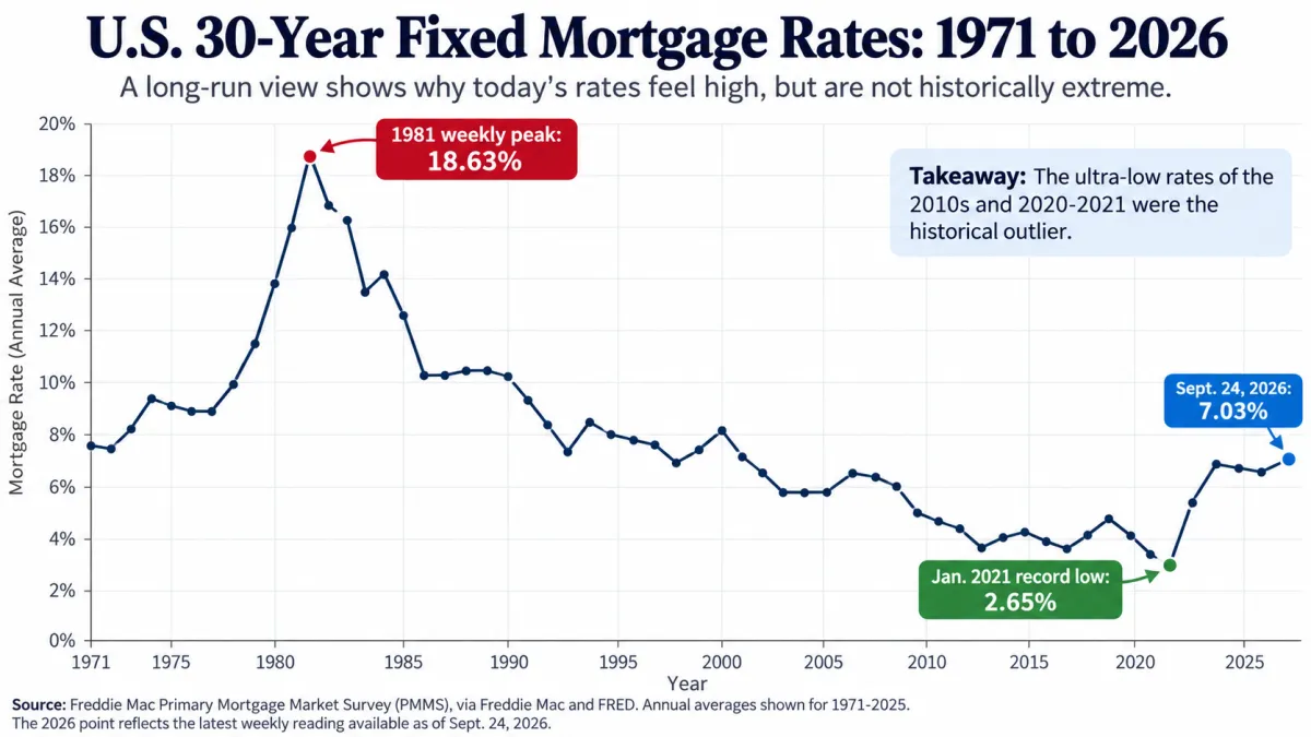 7% Mortgage Rates Feel High - But History Tells a Very Different Story