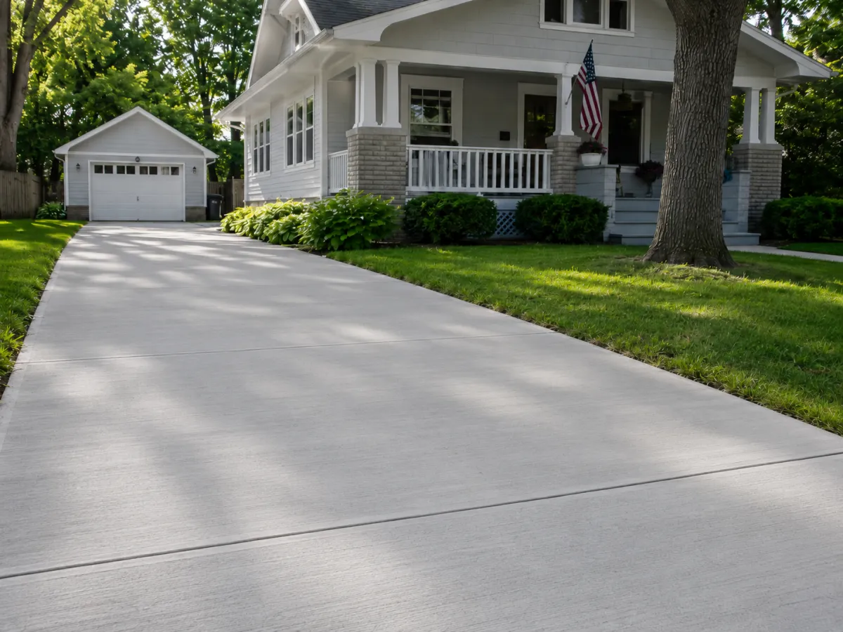 Newly replaced concrete section in Racine, WI by GM Concrete