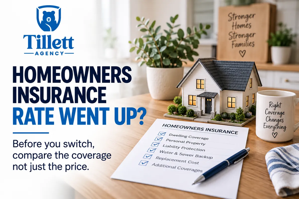 Washington homeowner comparing homeowners insurance quotes after a rate increase to identify differences in coverage and price before switching insurance companies.