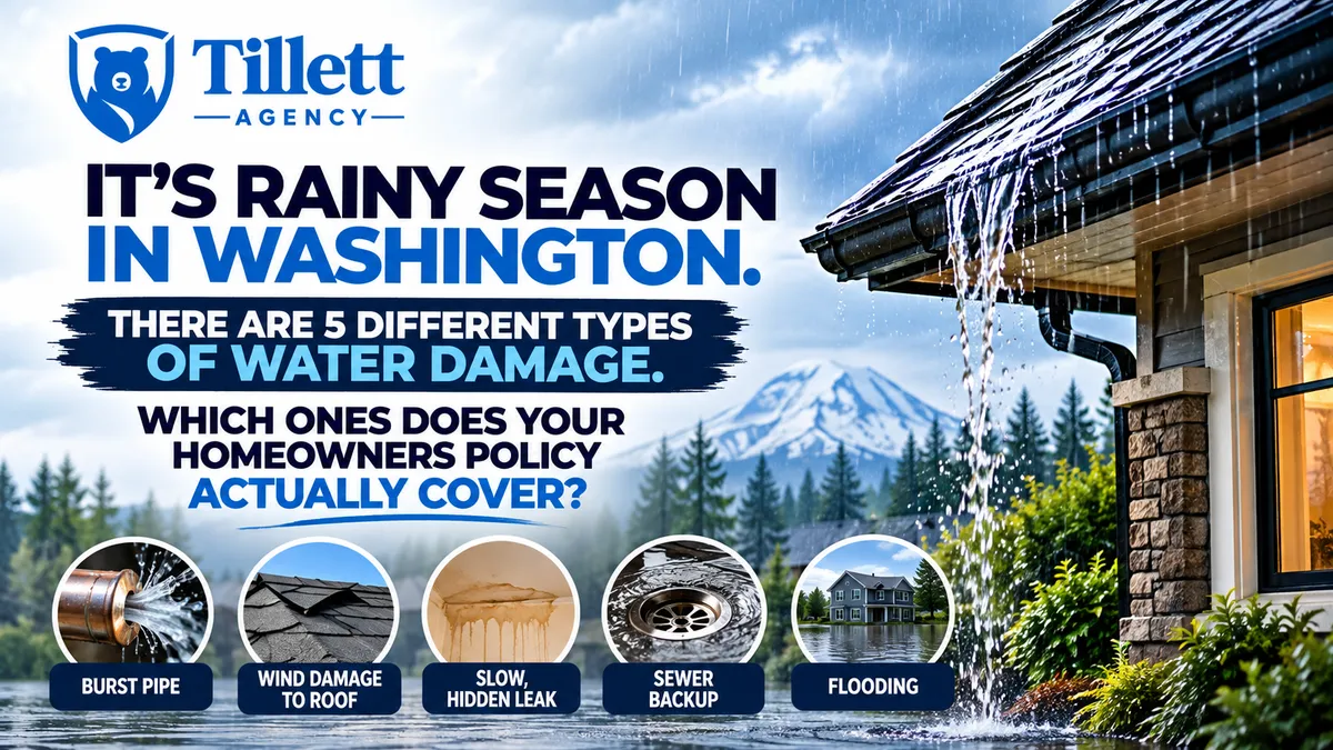 Five types of water damage and homeowners insurance coverage in Washington – The Tillett Agency