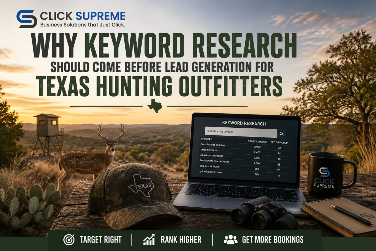 Why Keyword Research Should Come Before Lead Generation for Texas Hunting Outfitters