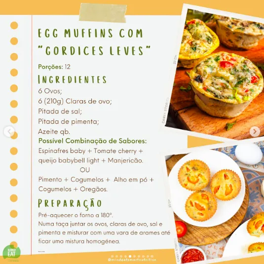 Egg Muffins com "Gordices Leves"