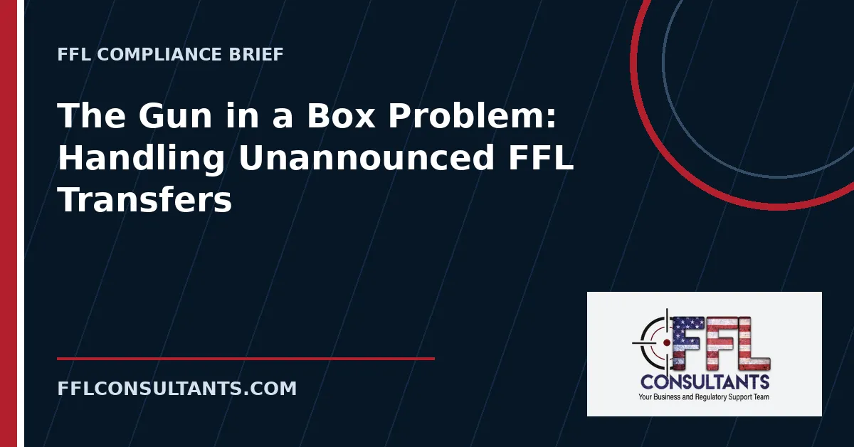 The Gun in a Box Problem: Handling Unannounced FFL Transfers