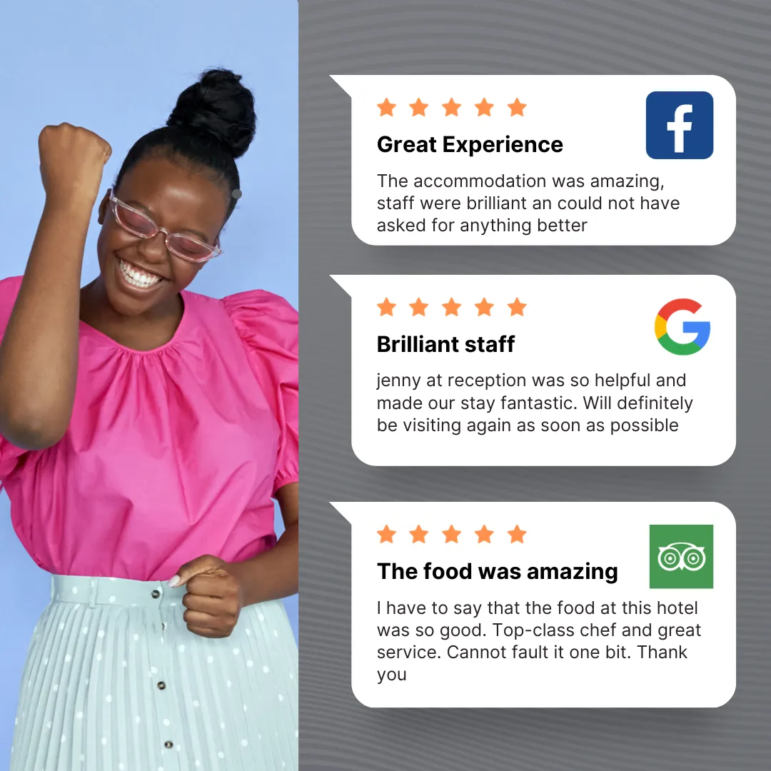 Collect great reviews on any platform such as google