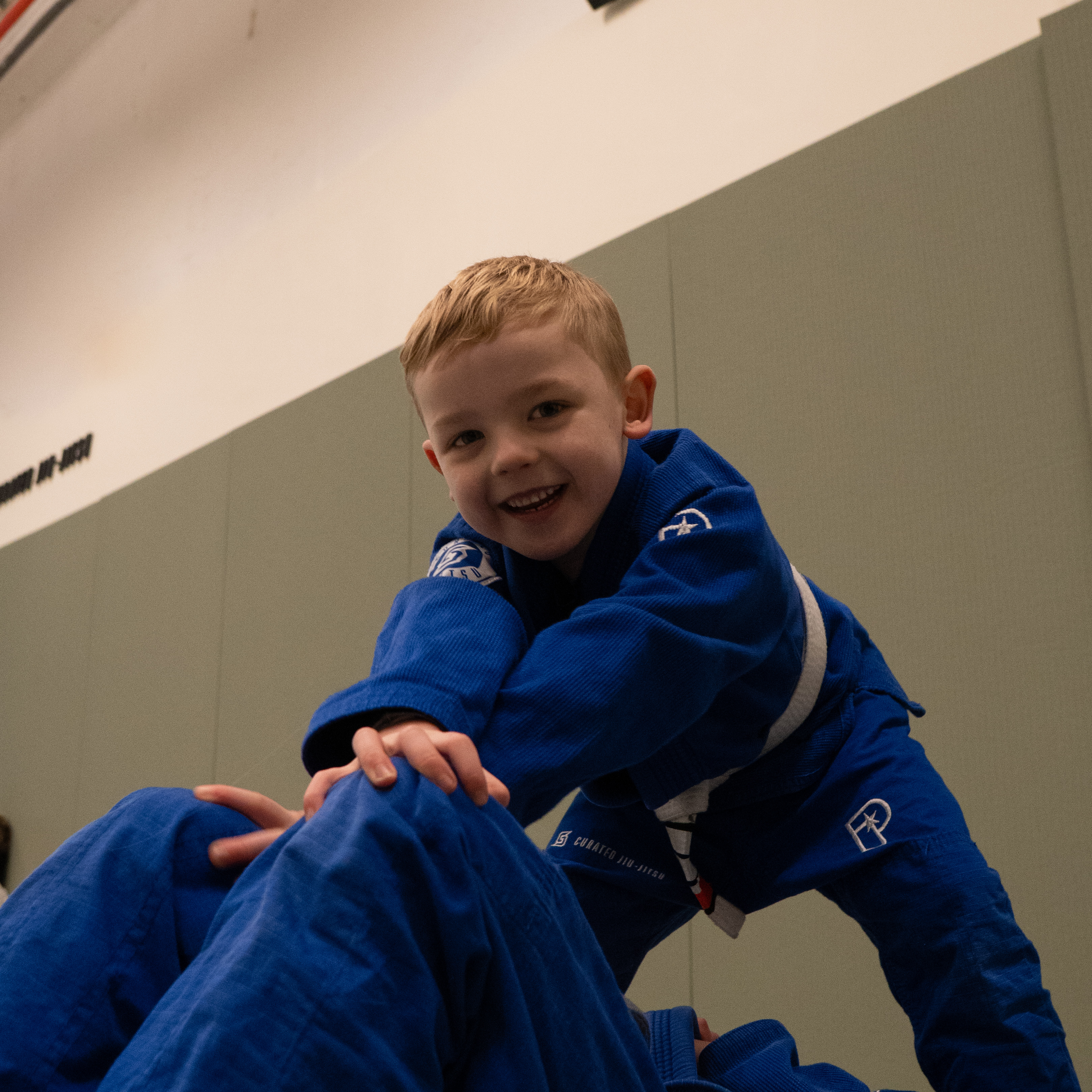Toddler doing Brazilian Jiu-Jitsu in Holmfirth