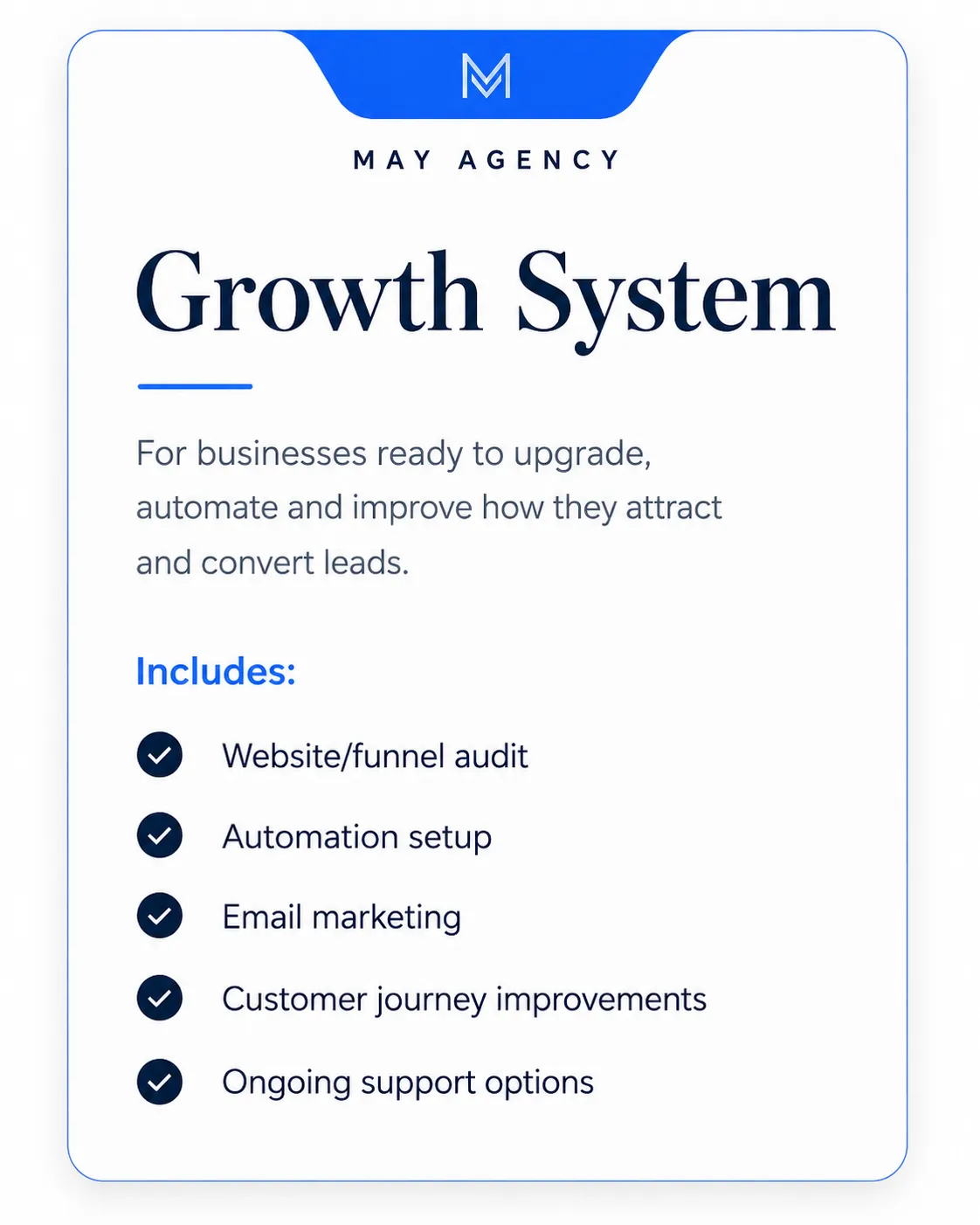May agency growth system image