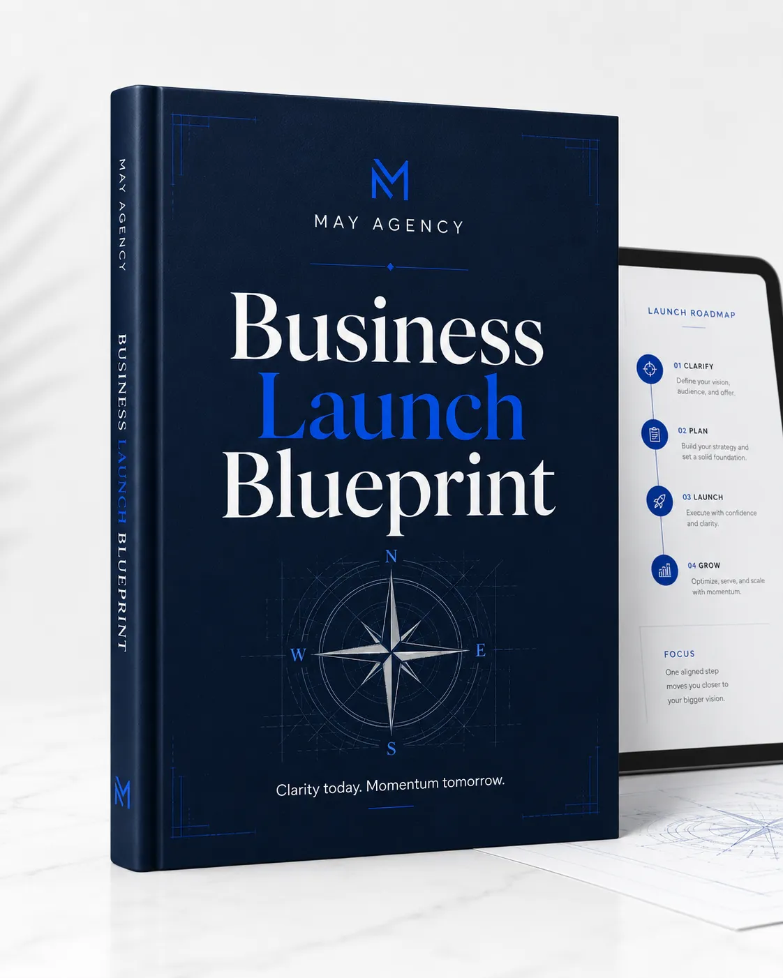 may agency business blueprint image navy book