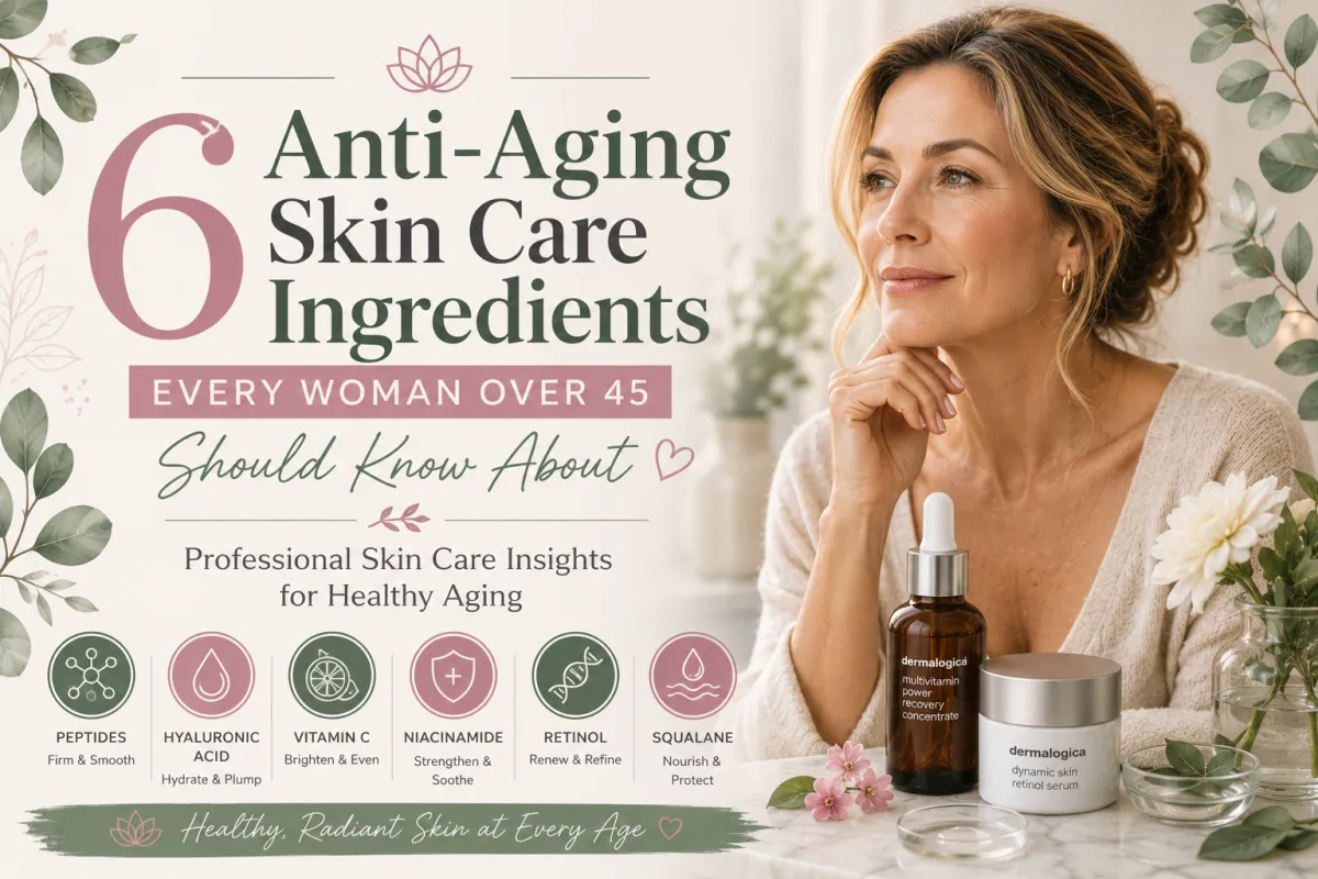 6 Anti Aging Skin Care Ingredients Women Over 45 Should Know About