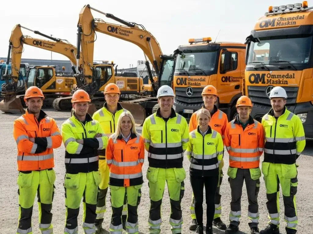 Bilde av ansatte i Ommeda Maskin