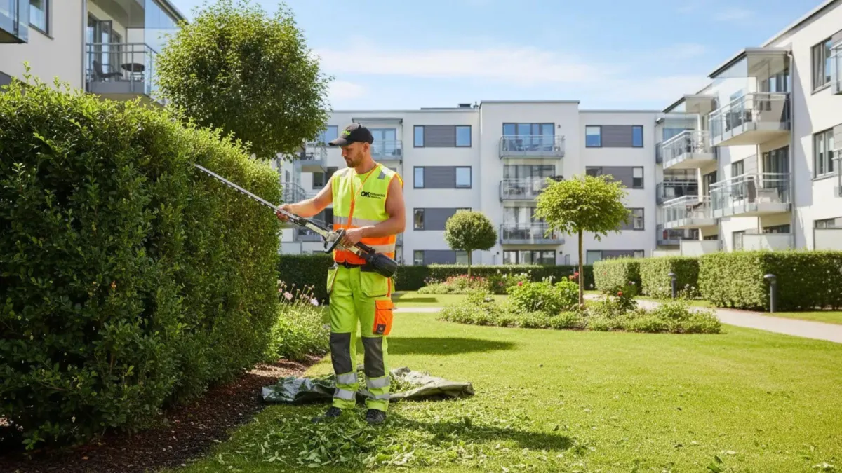Trimming av hekk i borettslag