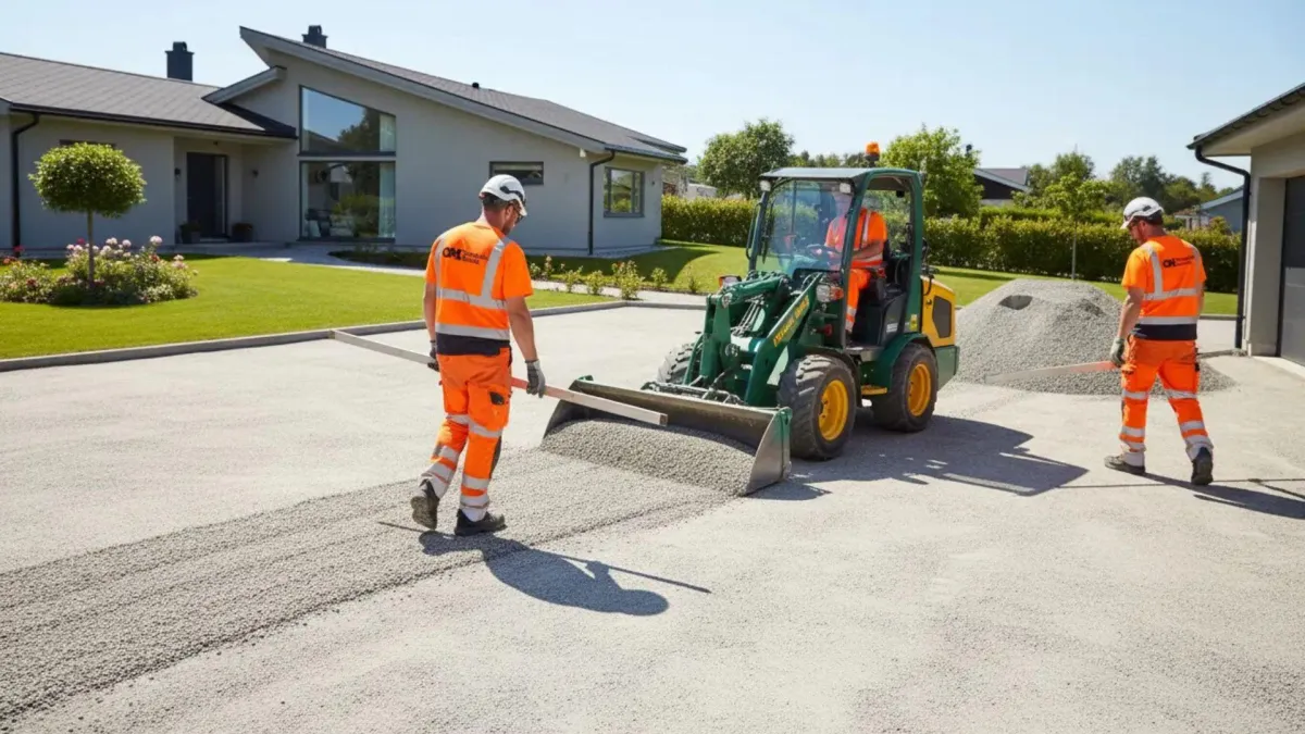 Opparbeiding av gårdsplass