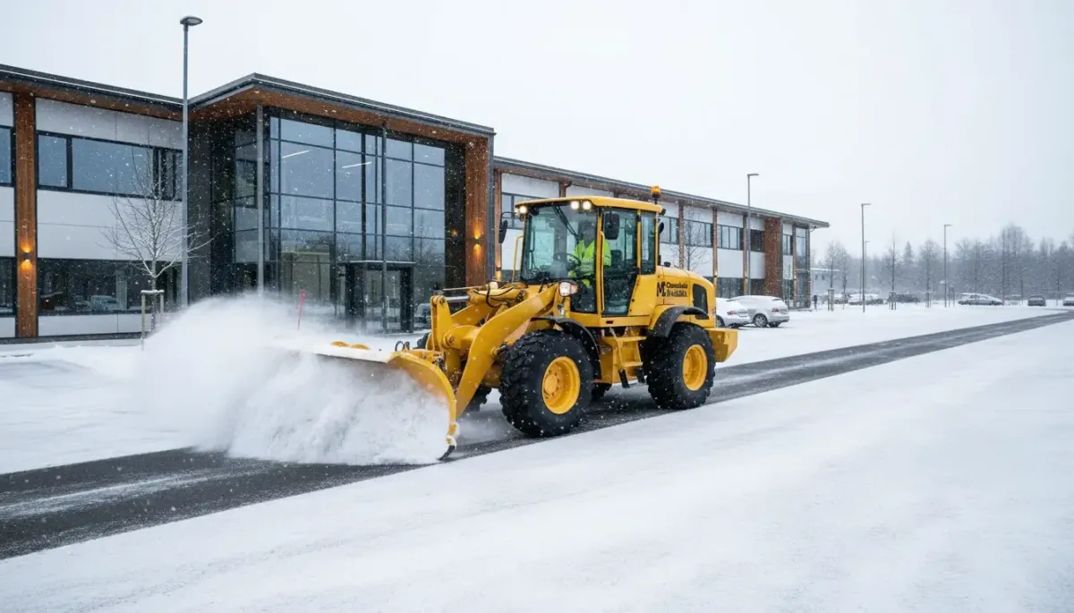 Snømåking på Skedsmokorset