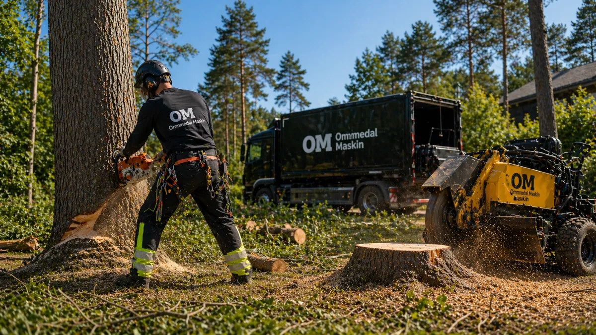 Trefelling og stubbefjerning