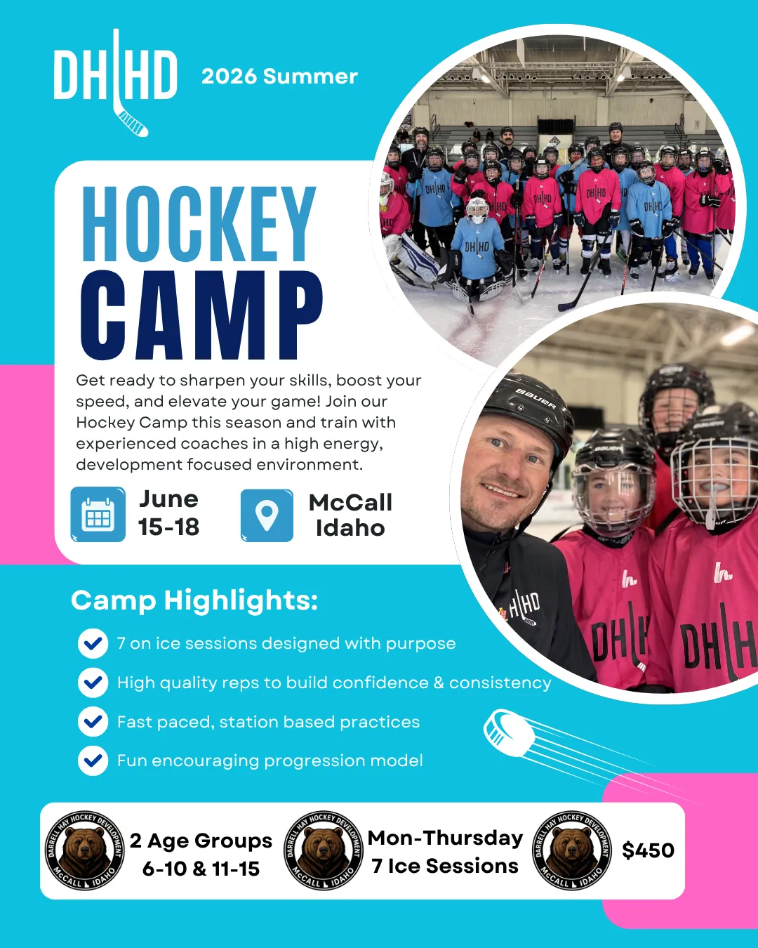 DHHD Summer Hockey Camp Poster