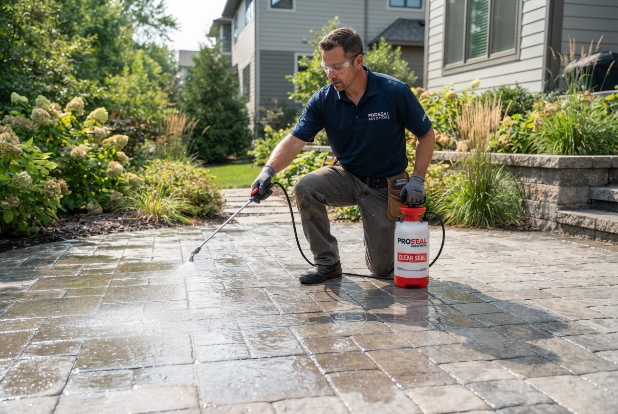 Paver Sealer Application in McHenry, IL