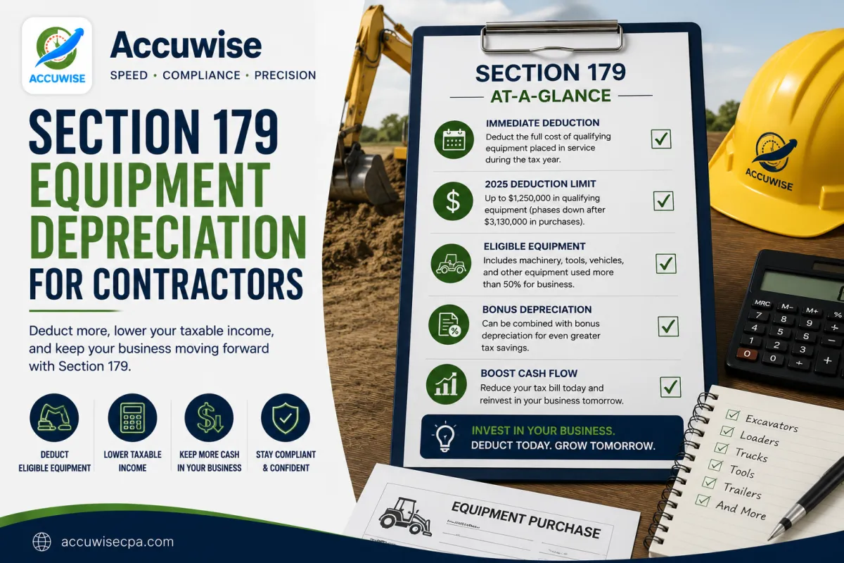 Equipment Depreciation and Section 179: What Contractors Should Know Before Buying