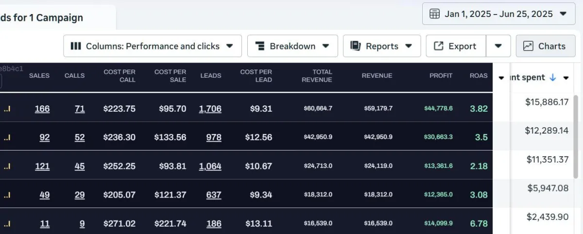 Web design Thousand Oaks revenue performance chart
