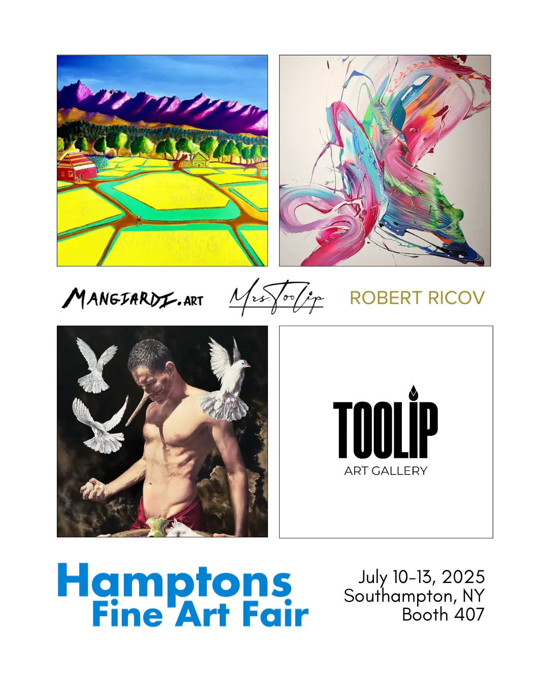 Mangiardi.art with Toolip Art Gallery at the Hamptons Fine Art Fair 2025