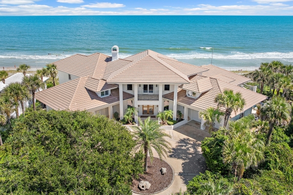 Oceanfront estate at 1119 Ponte Vedra Boulevard on a high dune overlooking the Atlantic in Ponte Vedra Beach, Florida