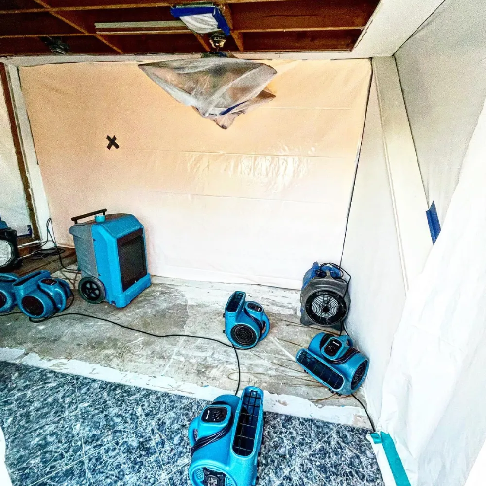 water damage restoration team servicing a home in spring tx