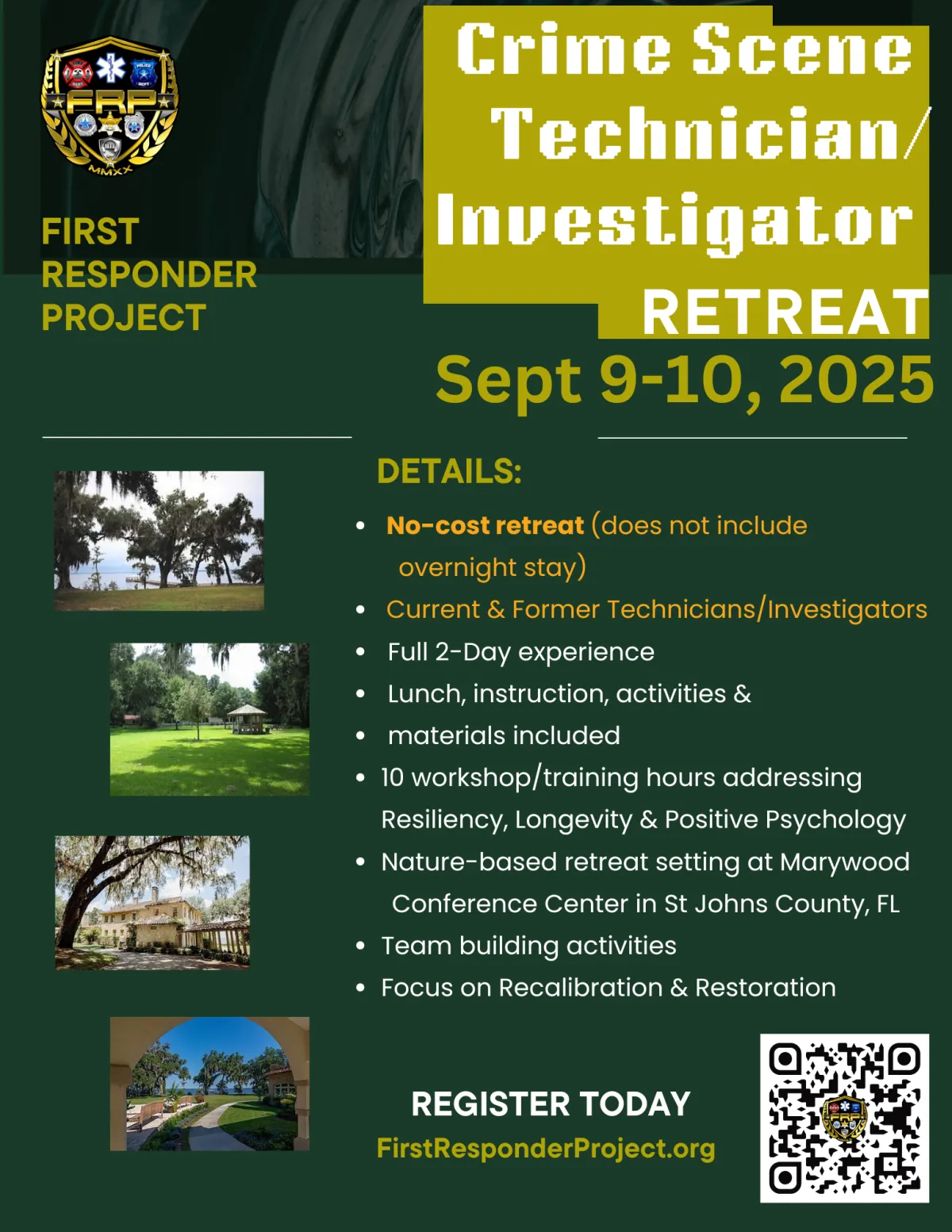 Crime Scene Retreat September 9-10