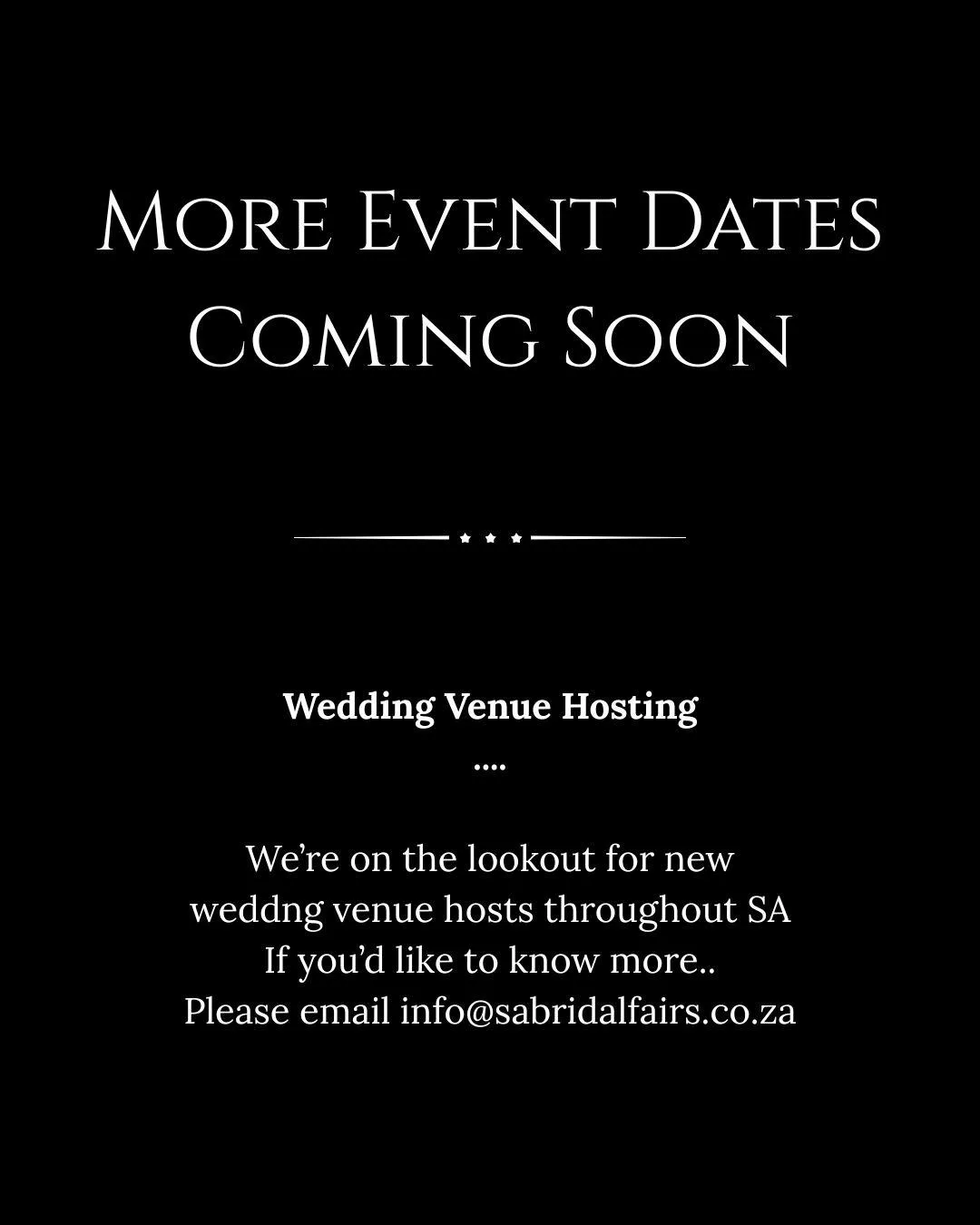 Bridal Fairs in South Afrcia