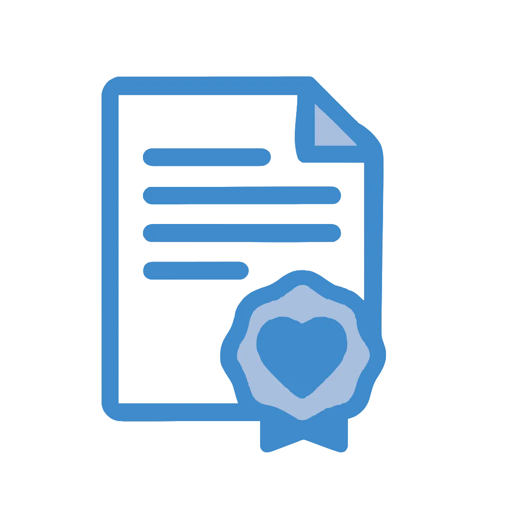 Estate planning icon with sealed document representing wills and legacy planning
