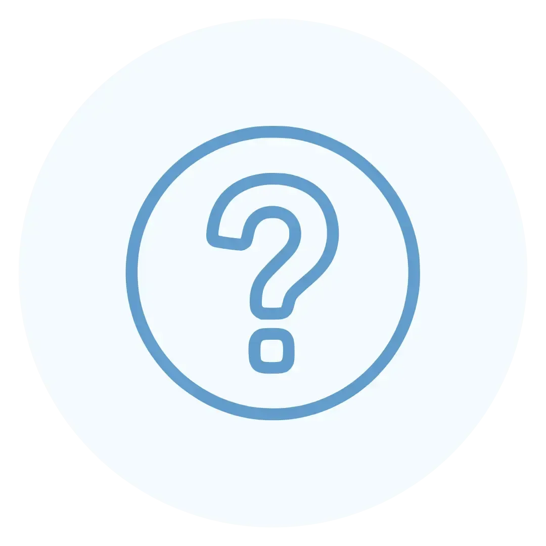 Question mark icon representing advice on eligibility and suitability.