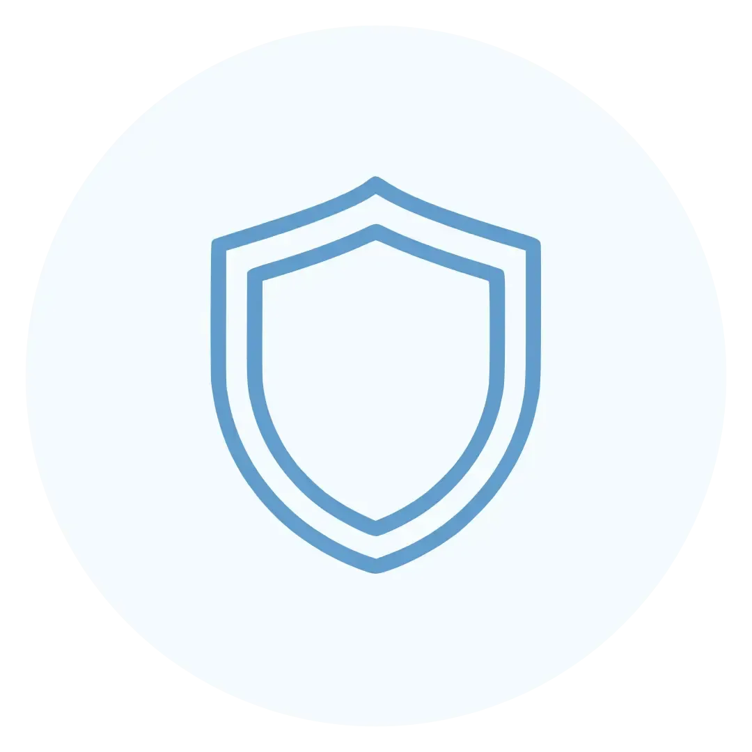 Shield icon representing the no negative equity guarantee and consumer protection standards.