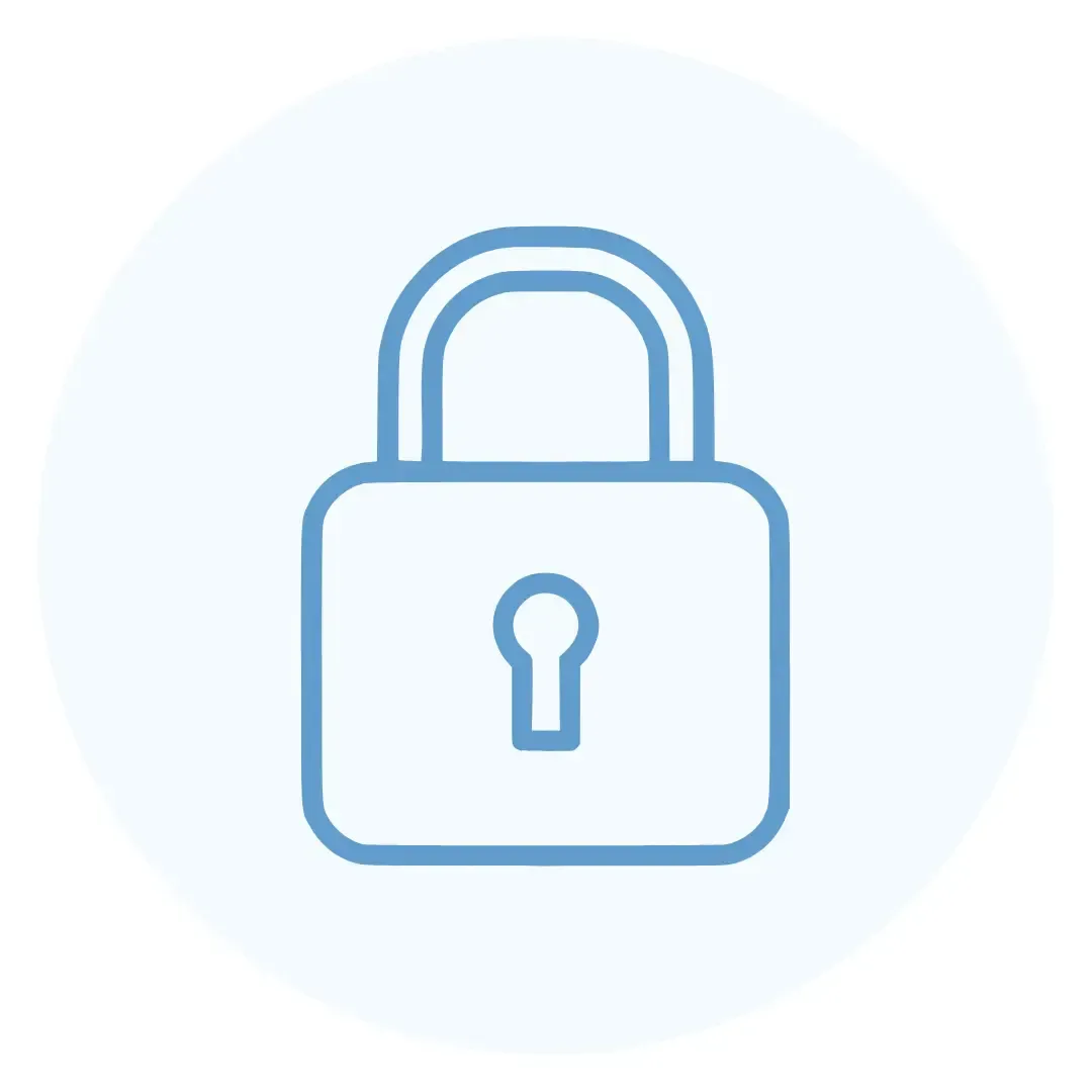 Padlock icon representing secure and flexible repayment options