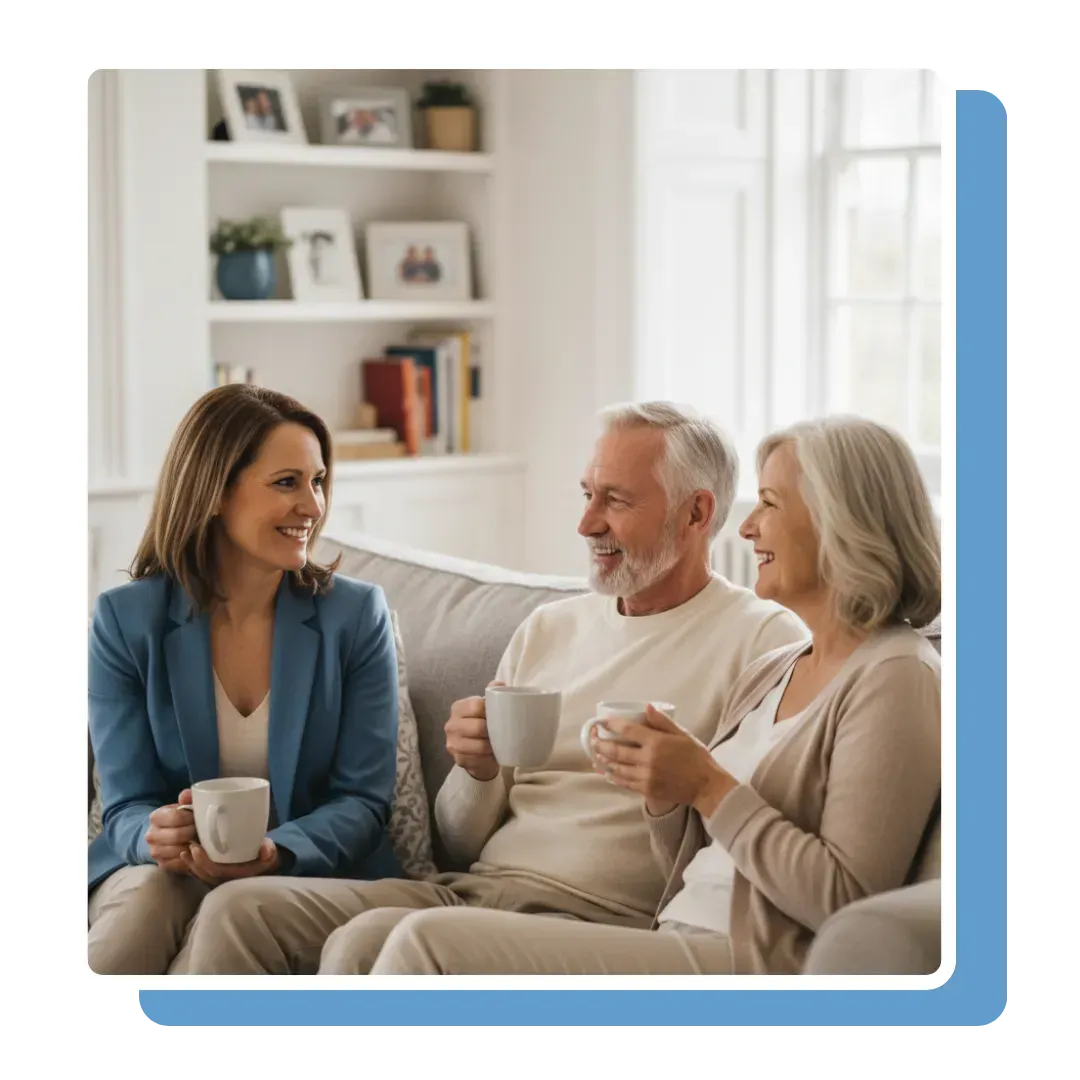 Homeowners speaking to a qualified equity release adviser to understand their options