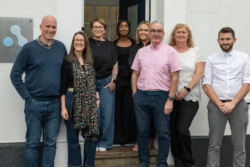 Aspect Mortgages team outside their office at 16 St Thomas's Road, Chorley