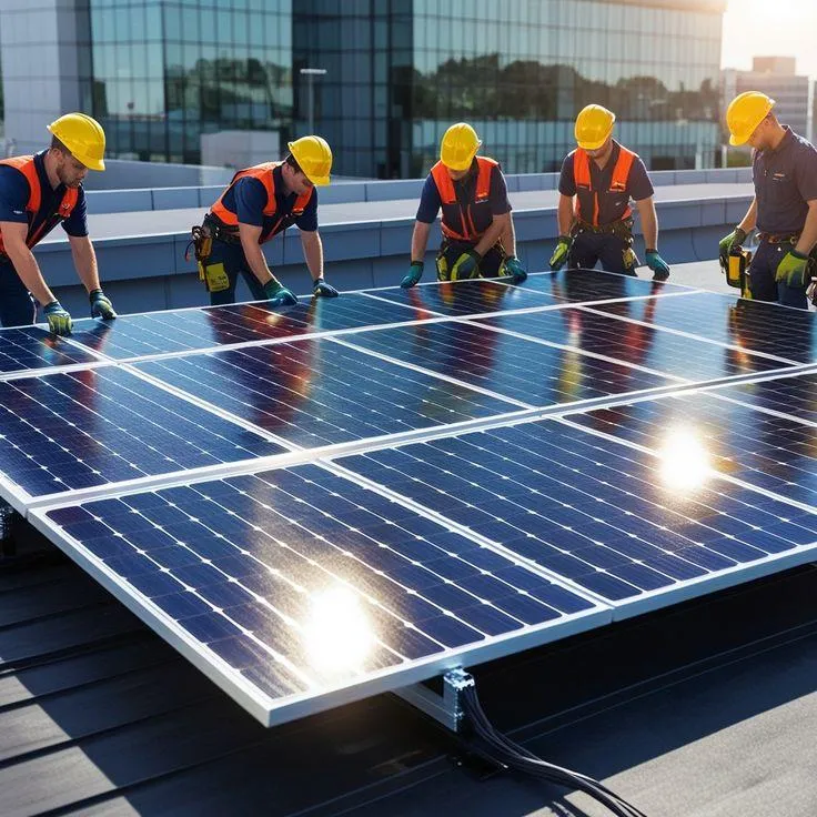 blue solar panels during daytiem
