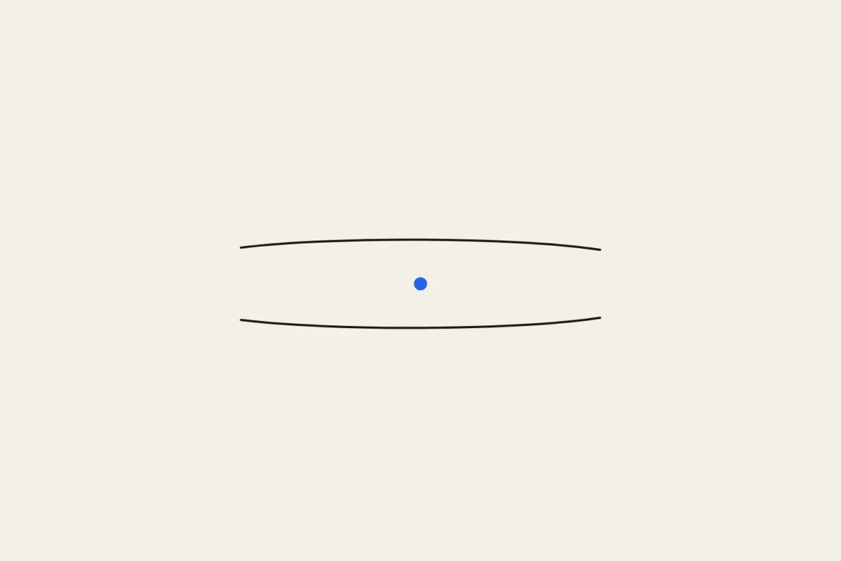 Line illustration of two unlinked paths — accountability without stakes that only looks like support.