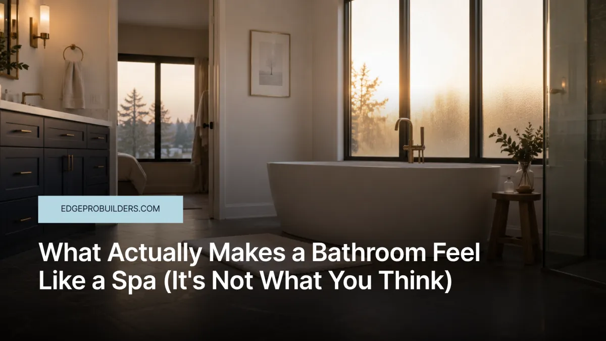Spa Bathroom Design Ideas for Calgary Homes | Edge Pro Builders