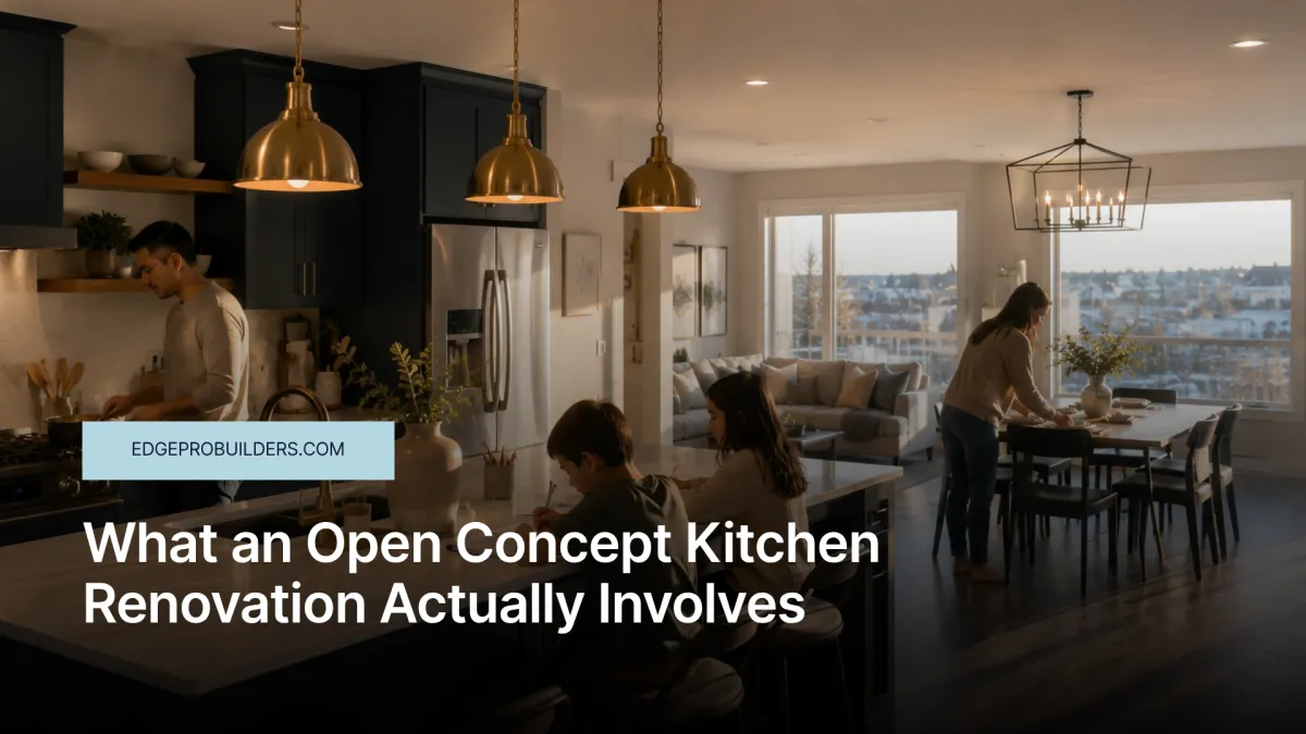 Open Concept Kitchen Renovation Calgary | Edge Pro Builders